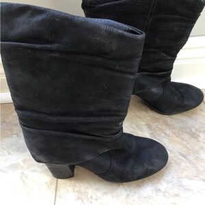 Vince Camuto Black Slouchy Heeled Boots
